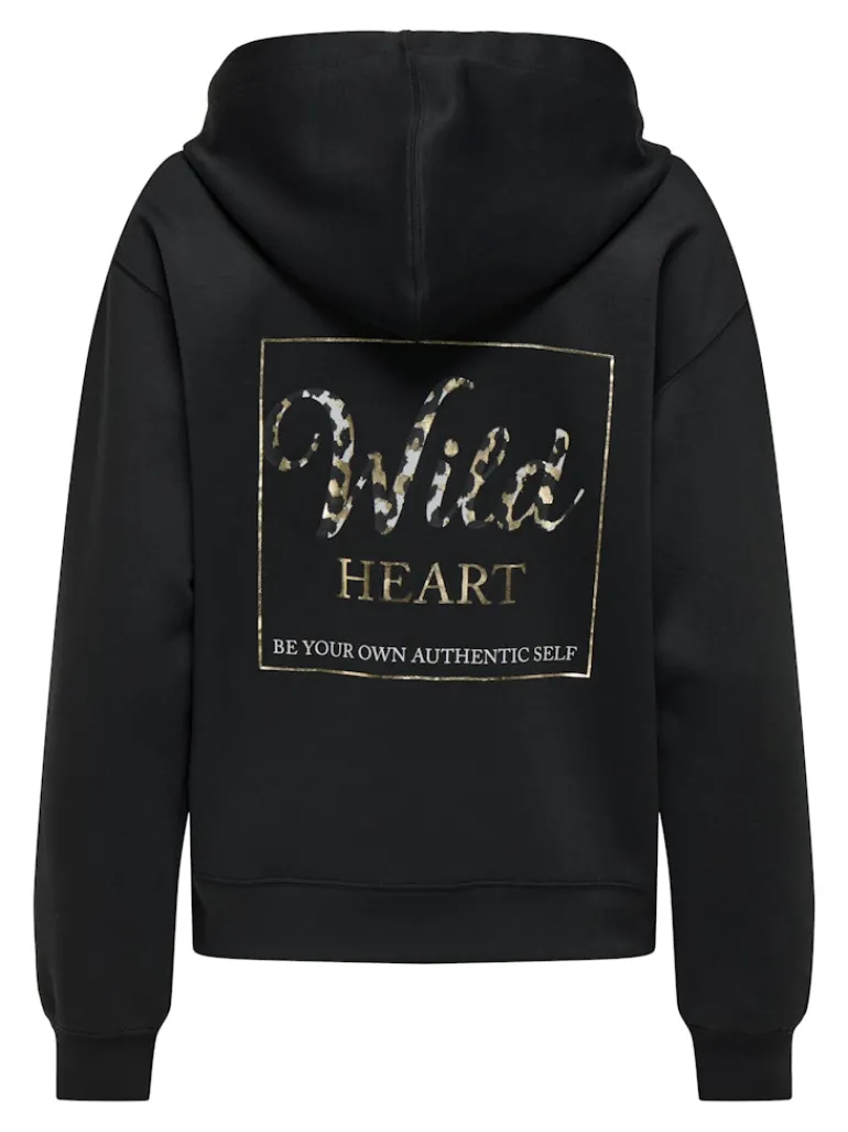 ONLALINA L/S PRINT HOOD SWT black