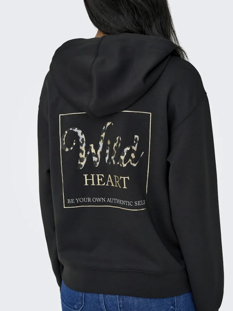 ONLALINA L/S PRINT HOOD SWT black