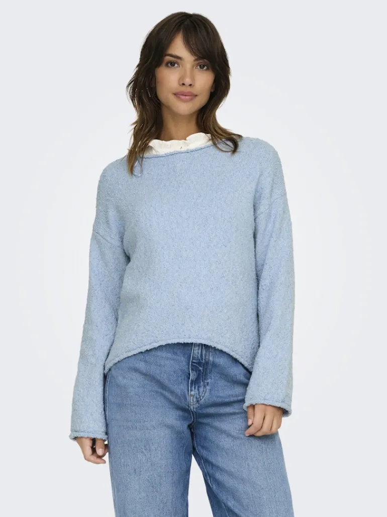 ONLALVILDA LS O-NECK CC KNT soft chambray