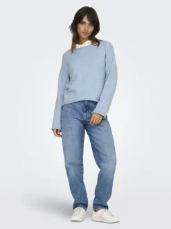 ONLALVILDA LS O-NECK CC KNT soft chambray