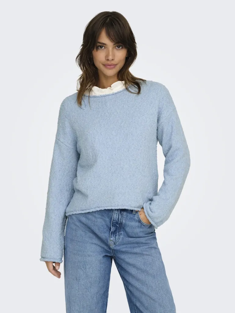 ONLALVILDA LS O-NECK CC KNT soft chambray
