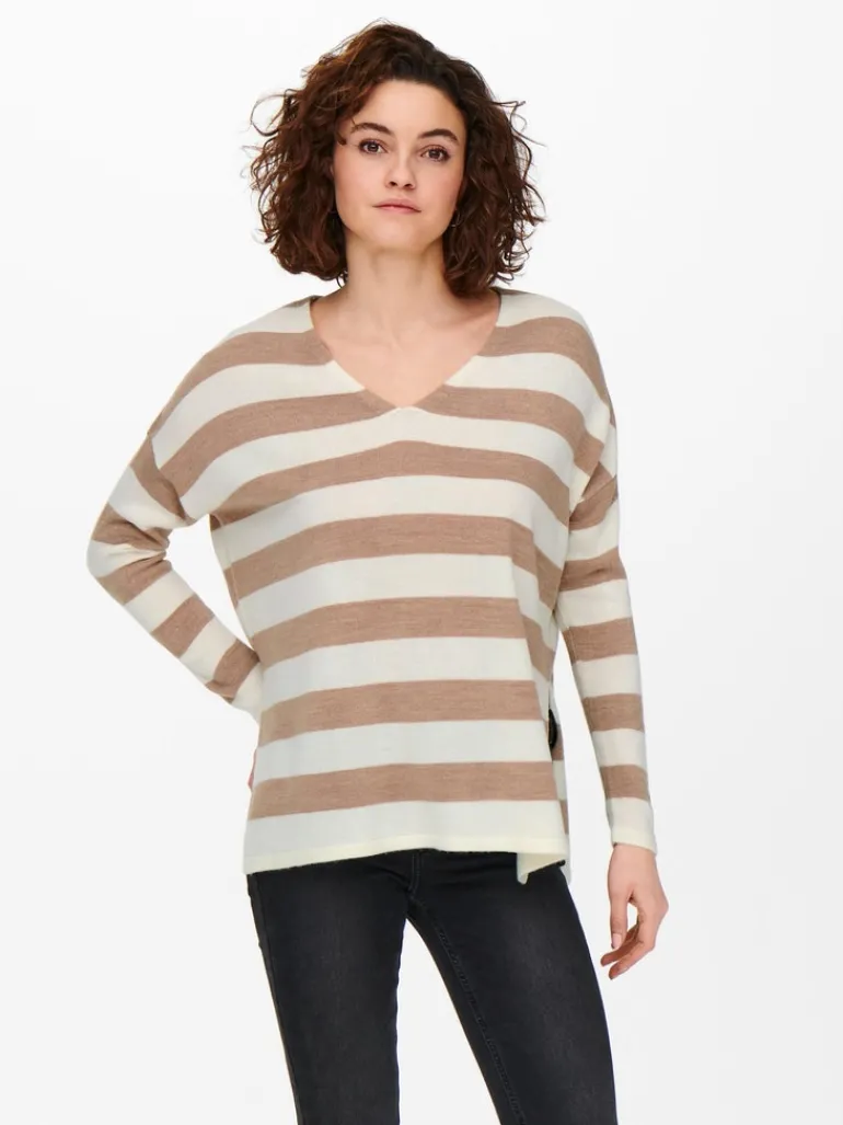 ONLAMALIA L/S V-NECK PULLOVER CC KNT cloud dancer1