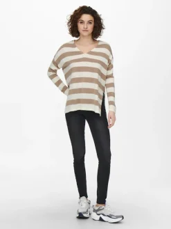 ONLAMALIA L/S V-NECK PULLOVER CC KNT cloud dancer1