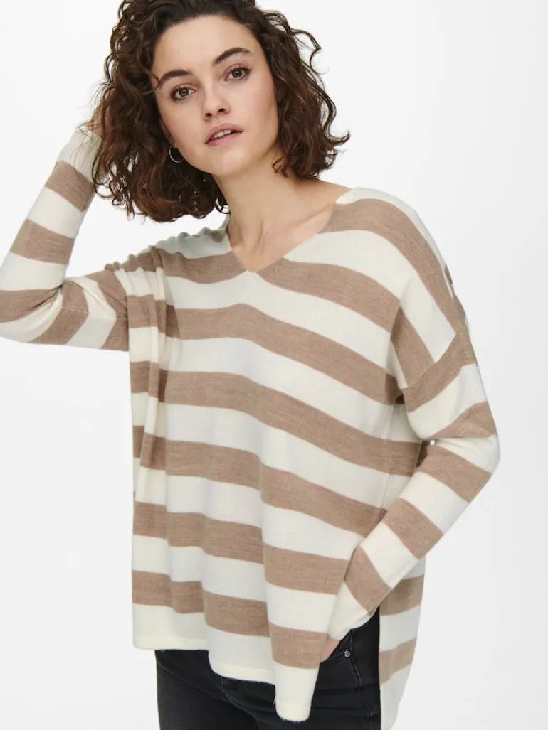 ONLAMALIA L/S V-NECK PULLOVER CC KNT cloud dancer1