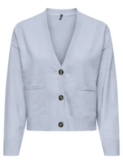ONLAMA LIFE LS V CARDIGAN CS KNT soft chambray