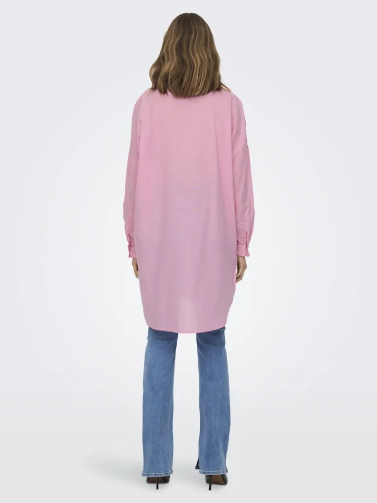 ONLAPELDOORN SOLID V-NECK L/S SHIRT NOOS begonia pink