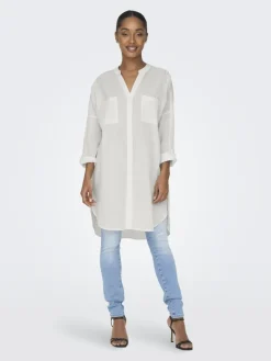 ONLAPELDOORN SOLID V-NECK L/S SHIRT NOOS cloud dancer