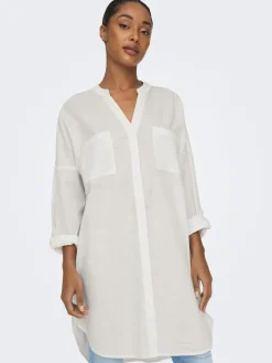 ONLAPELDOORN SOLID V-NECK L/S SHIRT NOOS cloud dancer