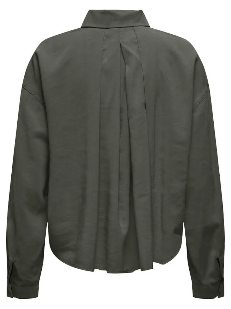 ONLARIS LIFE LS PLEAT SHIRT WVN kambaba
