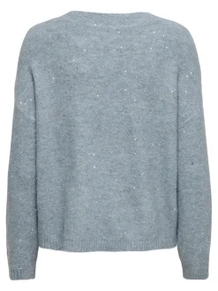 ONLARIZONA LS SEQUINS V-NECK PUL KNT arona