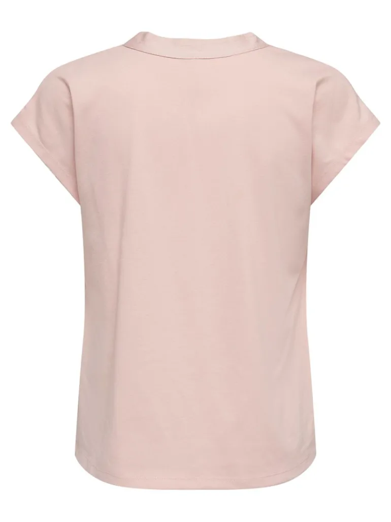 ONLASENTA S/S PLACKET MIX TOP JRS rose smoke