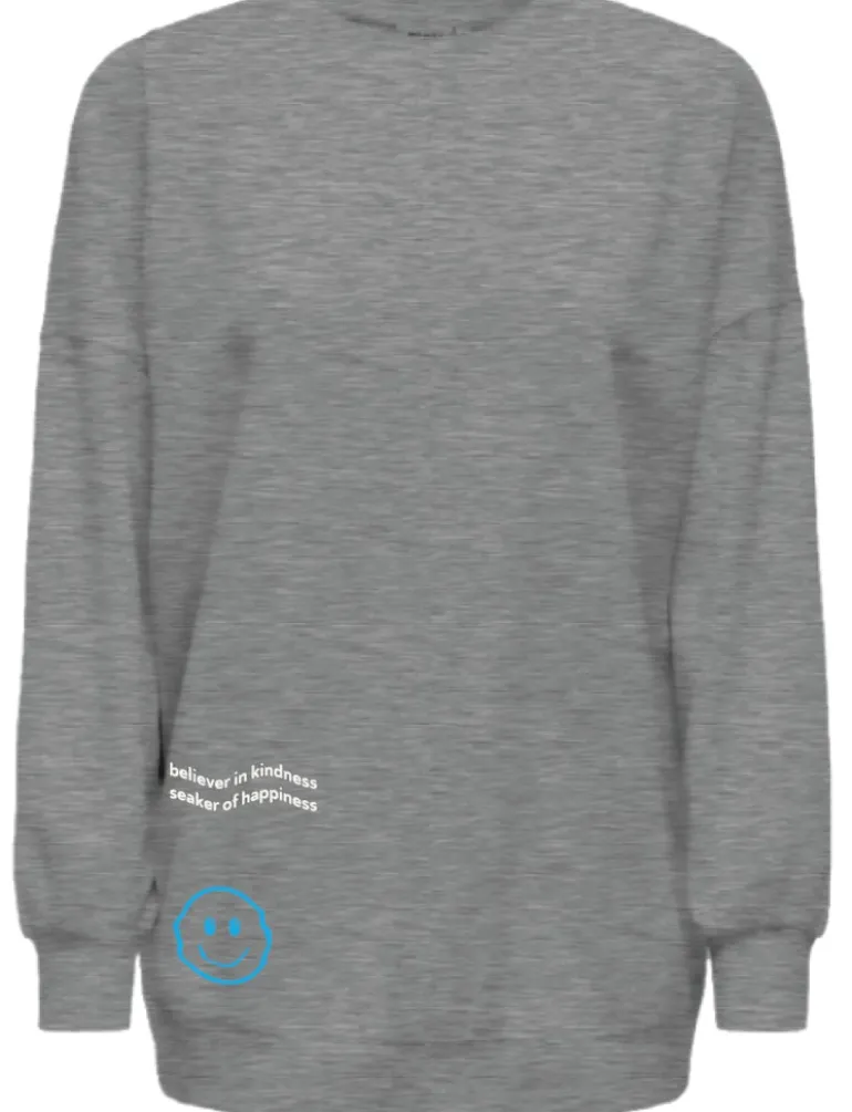 ONLASHLEY L/S OVERSIZE PRINT CS SWT medium grey melange1