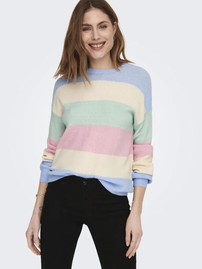 ONLATIA LIFE L/S STRIPE PULLOV KNT NOOS kentucky blue