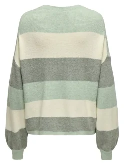 ONLATIA L/S STRIPE PULLOV KNT NOOS silt green