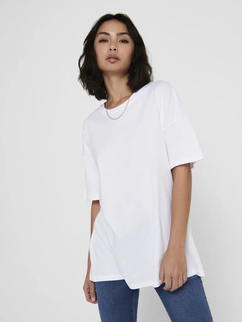 ONLAYA LIFE S/S OVERSIZED TOP JRS white