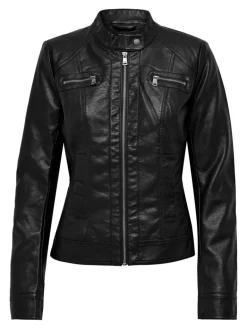 ONLBANDIT FAUX LEATHER BIKER OTW NOOS black