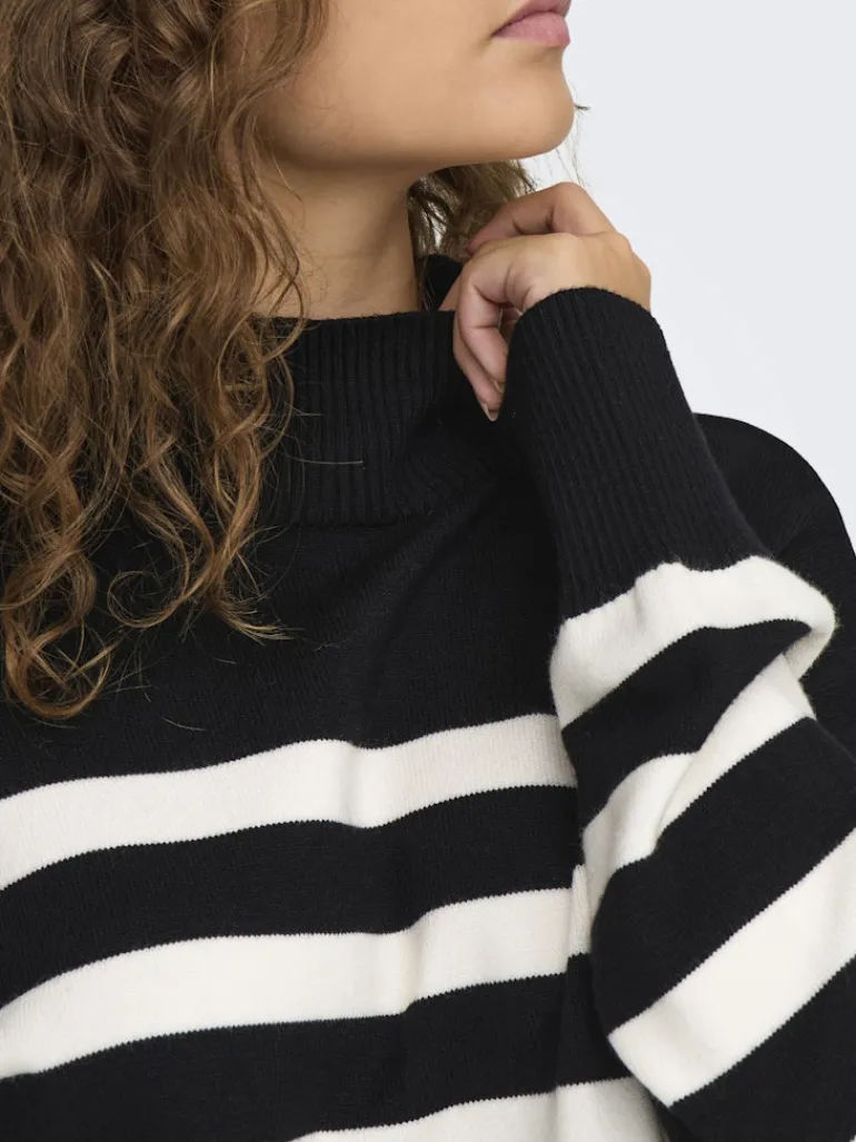 ONLBARIA LS HIGHNECK CC KNT black