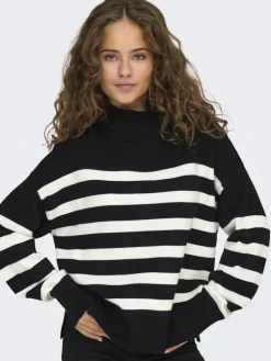 ONLBARIA LS HIGHNECK CC KNT black