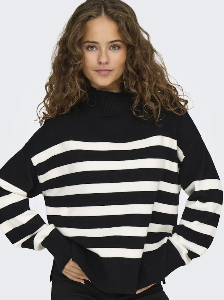 ONLBARIA LS HIGHNECK CC KNT black