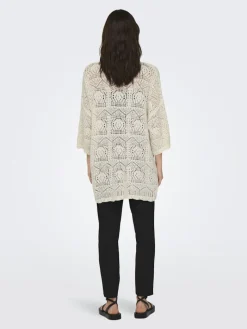 ONLBEACHIE LIFE 3/4 LOOSE ONECK KNT cloud dancer