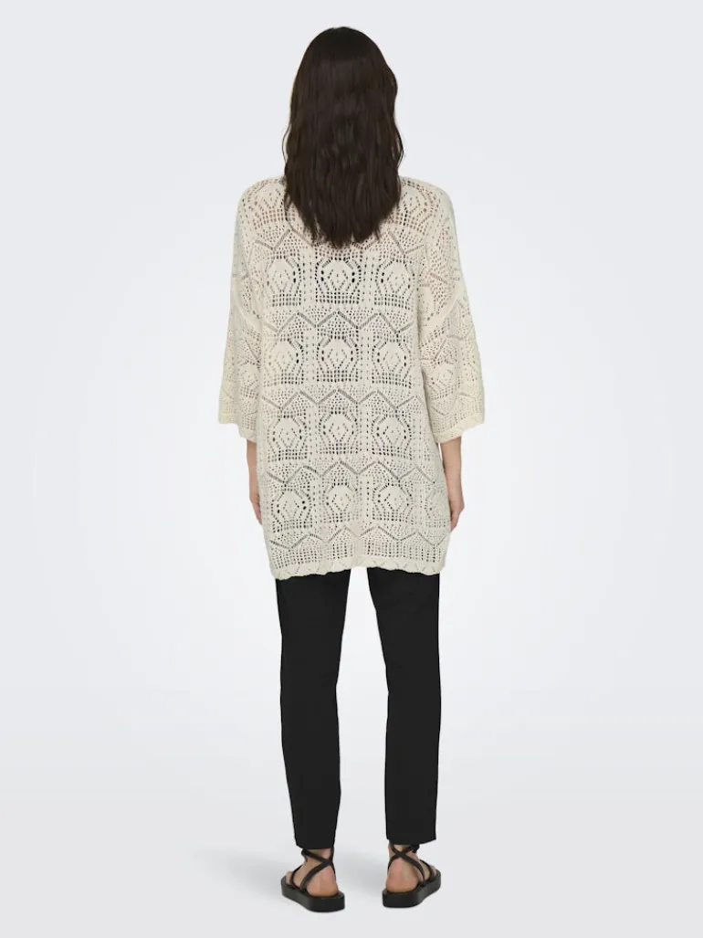 ONLBEACHIE LIFE 3/4 LOOSE ONECK KNT cloud dancer