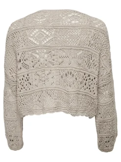 ONLBEACH LIFE 7/8 TIE CARDIGAN KNT NOOS pumice stone