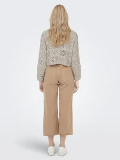 ONLBEACH LIFE 7/8 TIE CARDIGAN KNT NOOS pumice stone