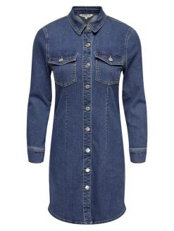 ONLBELIEVE LS STRETCH DNM DRESS QYT medium blue denim
