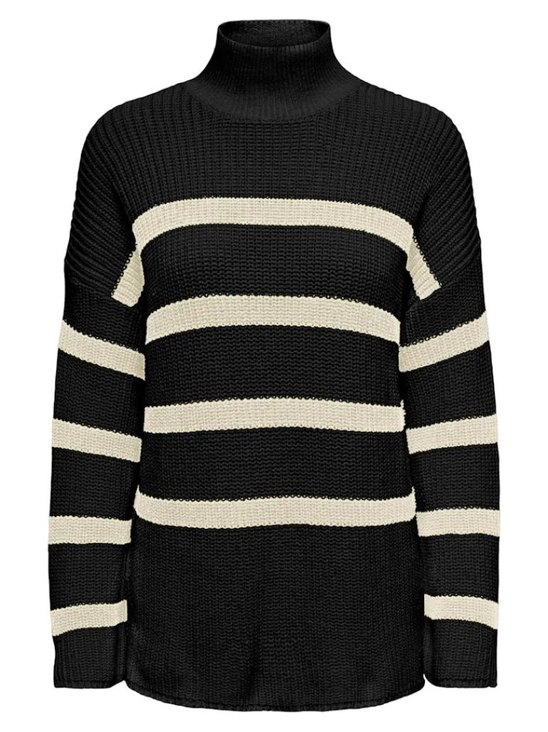 ONLBELLA LIFE LS HIGH NECK KNT black2