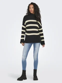 ONLBELLA LIFE LS HIGH NECK KNT black2