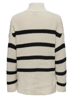 ONLBELLA LIFE LS HIGH NECK KNT pumice stone-black