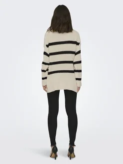 ONLBELLA LIFE LS HIGH NECK KNT pumice stone-black