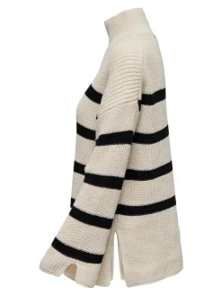 ONLBELLA LIFE LS HIGH NECK KNT pumice stone-black