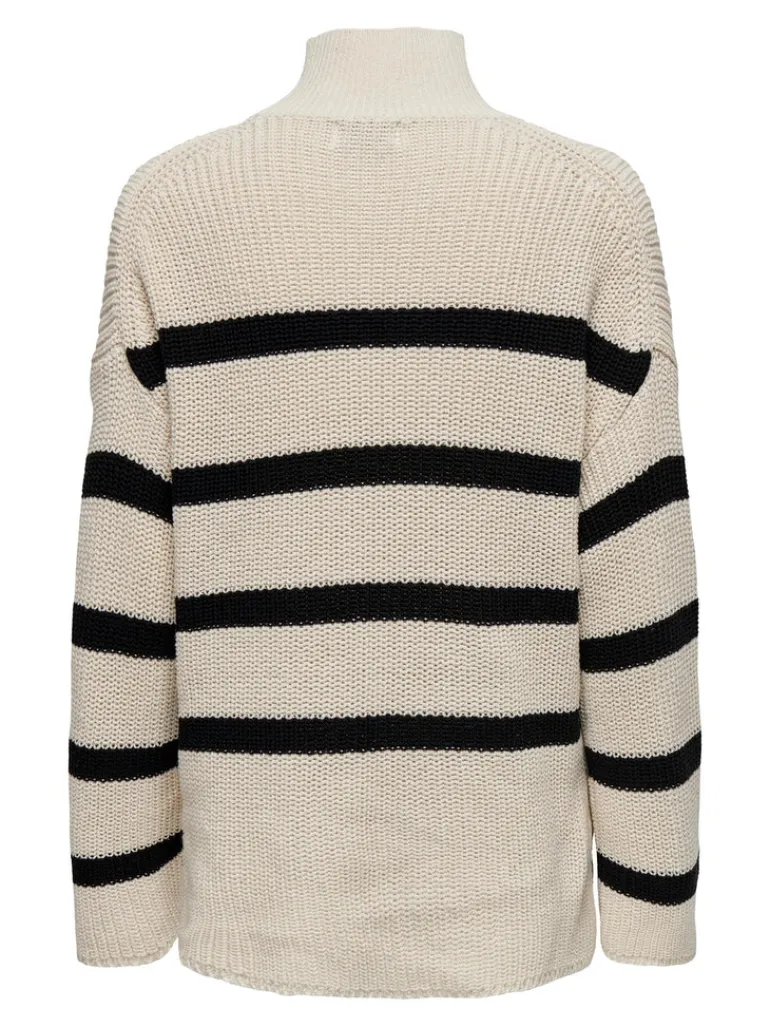 ONLBELLA LIFE LS HIGH NECK KNT pumice stone-black
