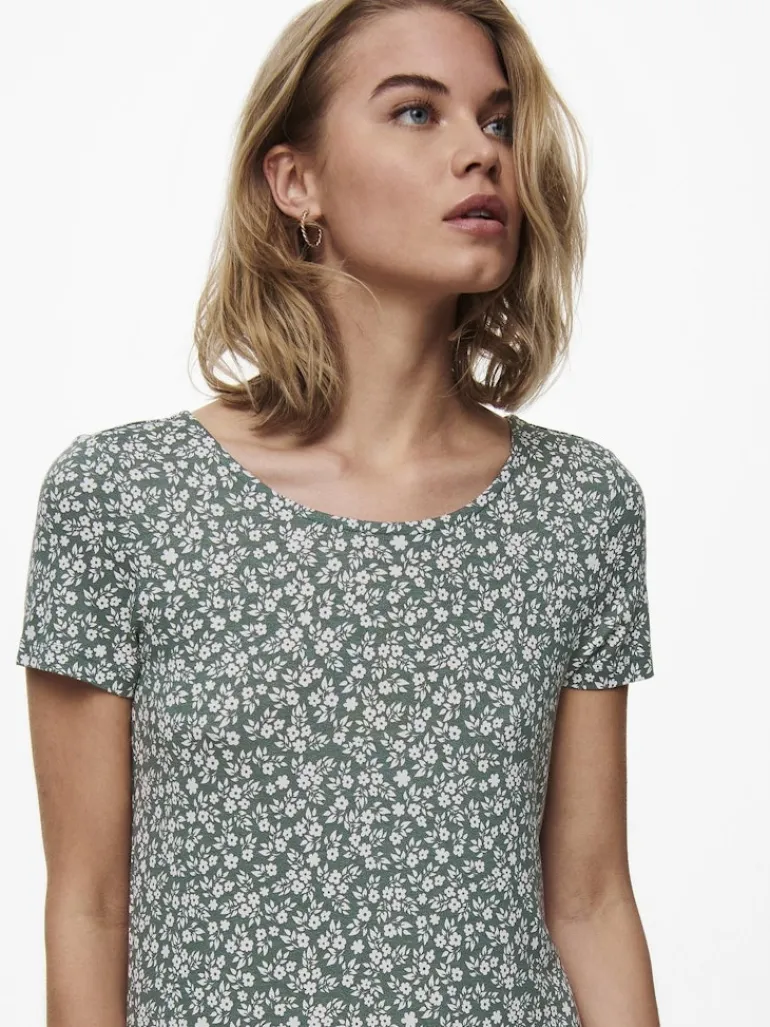 ONLBERA BACK LACE UP S/S DRESS JRS NOOS balsam green