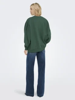 ONLBILA L/S BEAR O-NECK SWT pineneedle