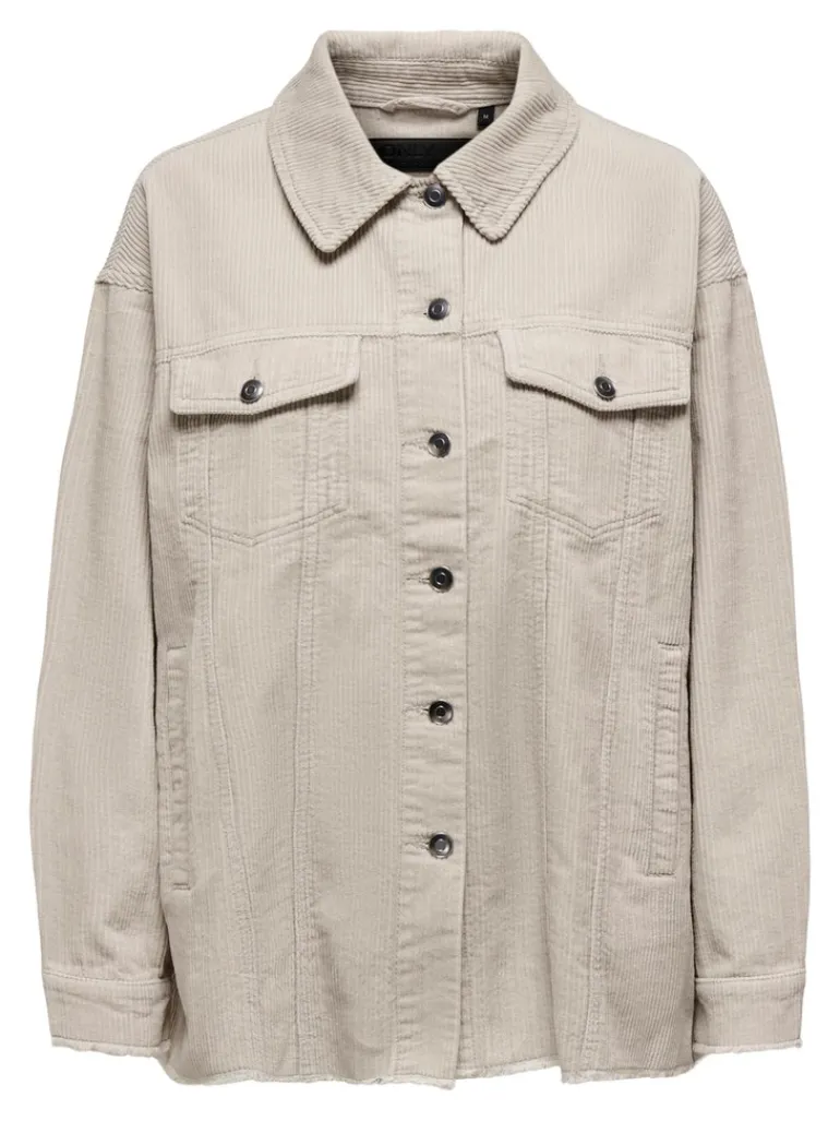 ONLBITTEN CORD SHACKET PNT NOOS silver lining