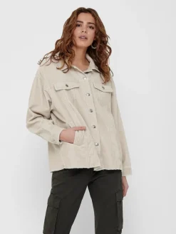 ONLBITTEN CORD SHACKET PNT NOOS silver lining