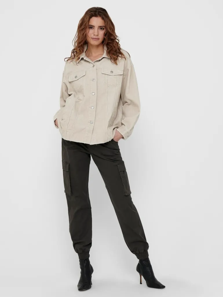 ONLBITTEN CORD SHACKET PNT NOOS silver lining