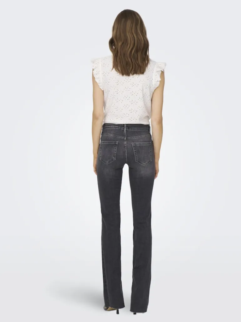 ONLBLUSH HW SLIT FLR RW DNM REA109 NOOS black denim