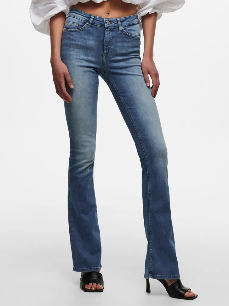 ONLBLUSH MID FLARED DNM REA1319 NOOS medium blue denim