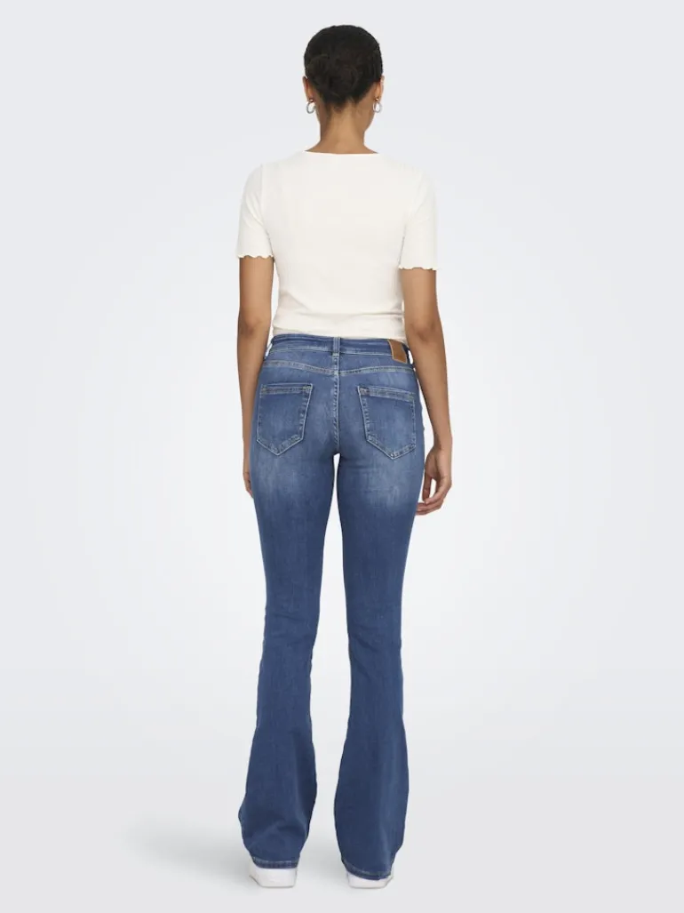 ONLBLUSH MID FLARED DNM REA1319 NOOS medium blue denim