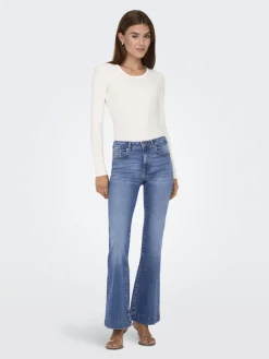ONLBLUSH MID RETROFLARED DNM DIA550 NOOS medium blue denim