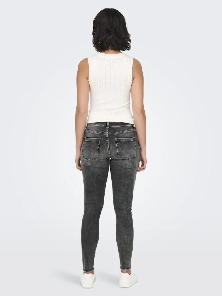 ONLBLUSH MID SK ANKLE RW DNM DOT227 NOOS dark grey denim
