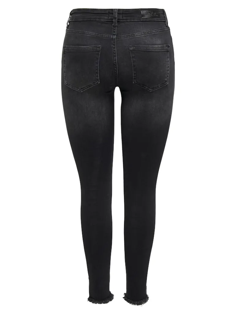 ONLBLUSH MID SK ANK RW DNM REA1099 NOOS black denim