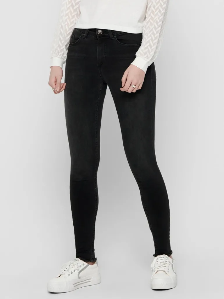 ONLBLUSH MID SK ANK RW DNM REA1099 NOOS black denim