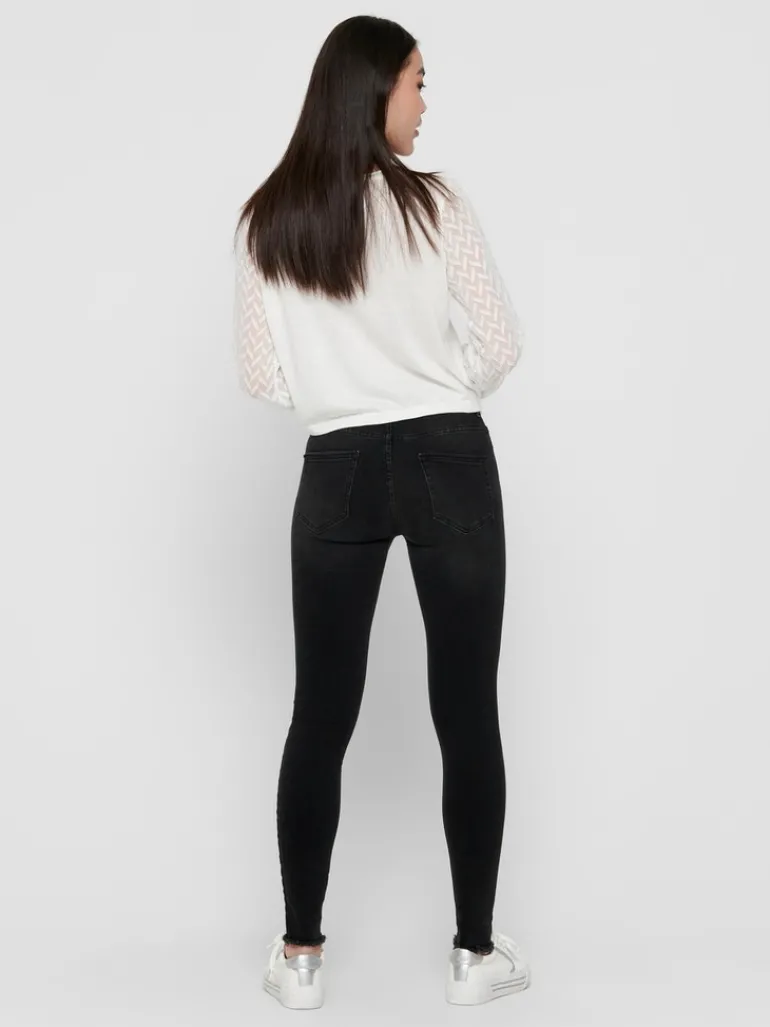 ONLBLUSH MID SK ANK RW DNM REA1099 NOOS black denim