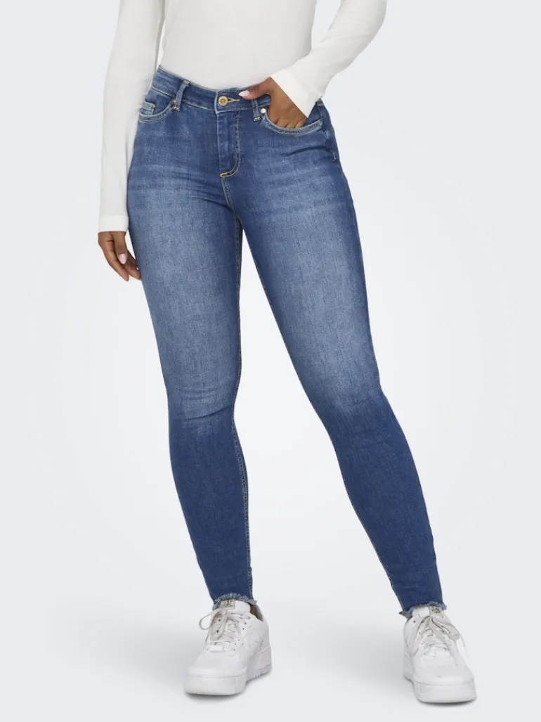 ONLBLUSH MID SK ANK RW DNM REA1319 NOOS medium blue denim
