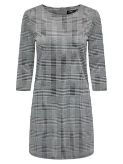 ONLBRILLIANT 3/4 CHECK DRESS JRS black