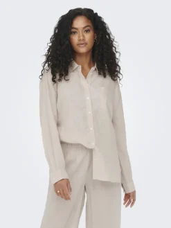 ONLBRUXELLES L/S LIN BL SHIRT PNT NOOS moonbeam